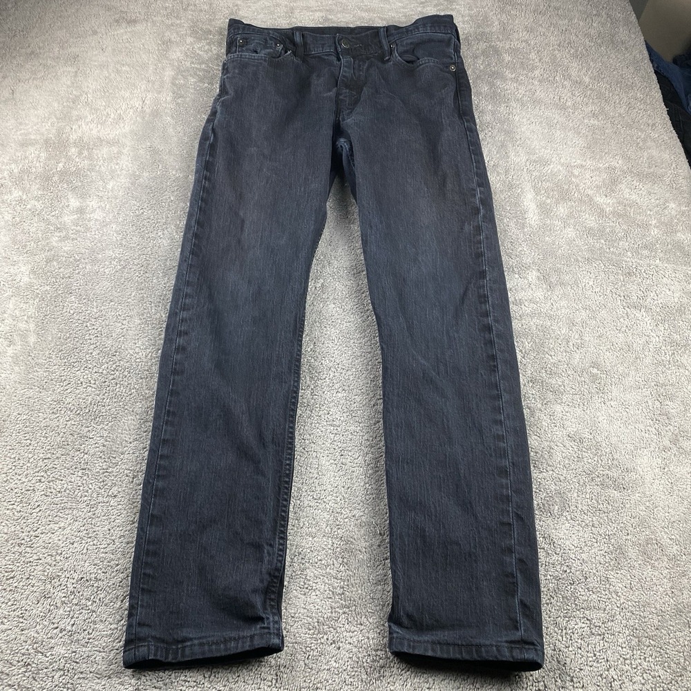 Levis Slim Straight Jeans Mens‎ 30x30 Navy Dark Blue Mid Rise